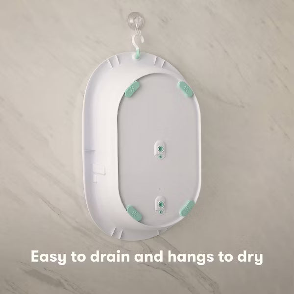 Frida Baby 4-in-1 Grow-With-Me Bath Tub — Newborn Sling, Infant Head Support, Non-Skid Feet & Drain Plug