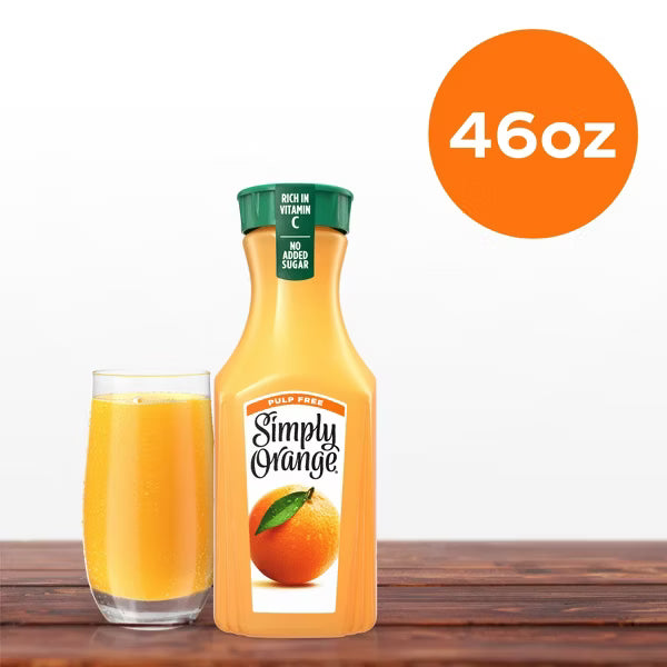 Simply Beverages Orange Pulp Free Juice - 46 fl oz