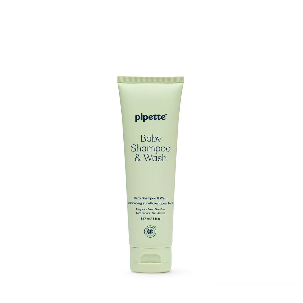Pipette Baby Shampoo + Wash Fragrance Free - 3oz: Gel, All Hair Types, Baby 2-In-1 Body Wash