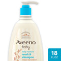 Aveeno Baby Daily Moisture Gentle Body Wash & Shampoo — Hypoallergenic, Paraben-Free, 18 fl oz