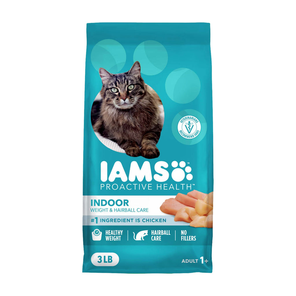 IAMS Proactive Health Indoor Weight & Hairball Care Cat Food - Chicken & Turkey, 3 lb.