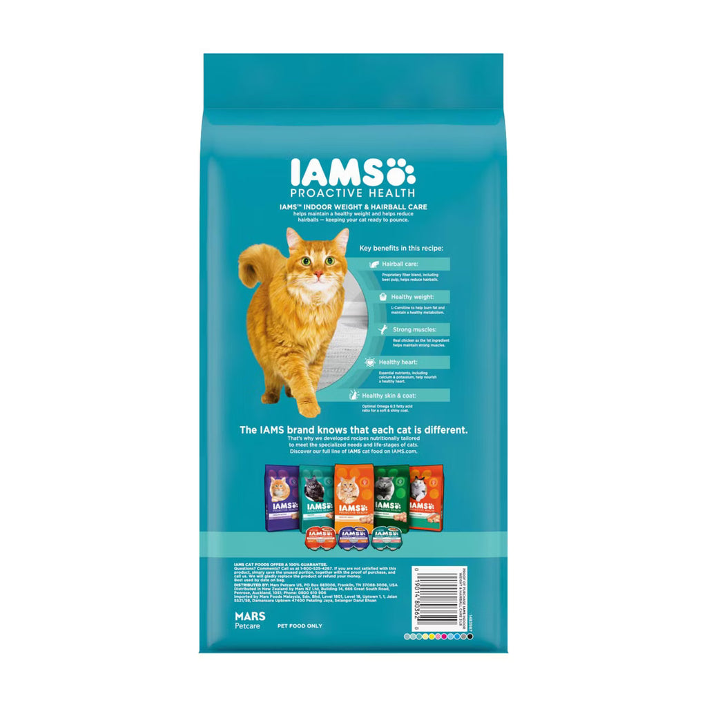 IAMS Proactive Health Indoor Weight & Hairball Care Cat Food - Chicken & Turkey, 3 lb.